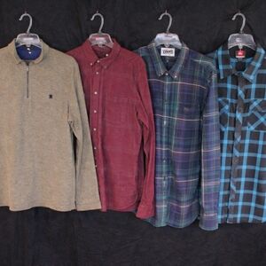 Medium Men's Shirt Bundle! Vans,Quicksilver, Banana Republic And IZod. Buy Now